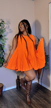 Load image into Gallery viewer, Orange flared romper
