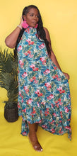Load image into Gallery viewer, Casa mia Dress Tropical Print
